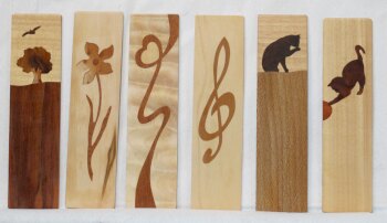 Marque-pages en marqueterie