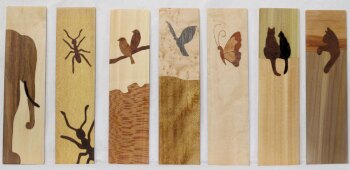 Marque-pages en marqueterie