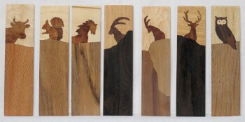 Marque-pages en marqueterie
