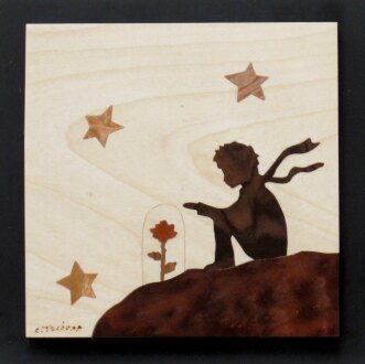 Marqueterie Le Prince et la rose